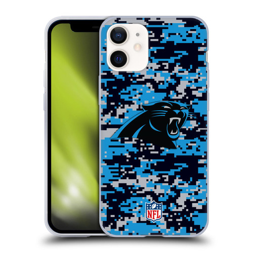 NFL Carolina Panthers Graphics Digital Camouflage Soft Gel Case for Apple iPhone 12 Mini