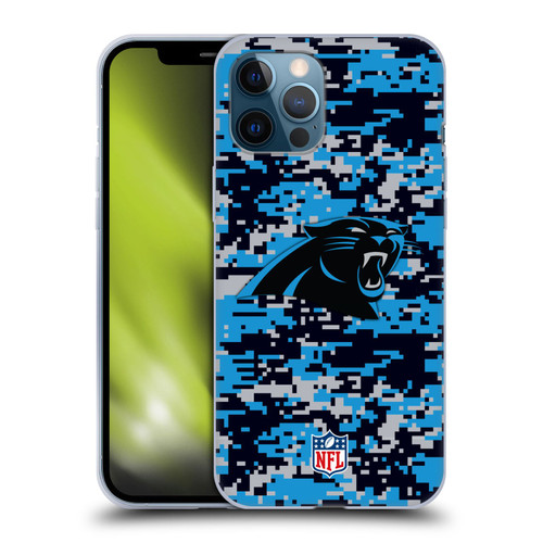 NFL Carolina Panthers Graphics Digital Camouflage Soft Gel Case for Apple iPhone 12 Pro Max