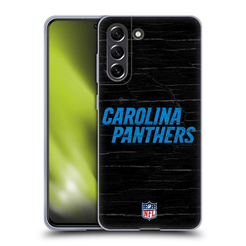 NFL Carolina Panthers Logo Distressed Look Soft Gel Case for Samsung Galaxy S21 FE 5G