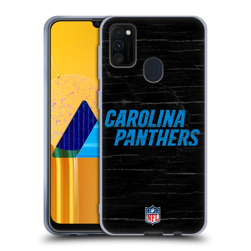 NFL Carolina Panthers Logo Distressed Look Soft Gel Case for Samsung Galaxy M30s (2019)/M21 (2020)