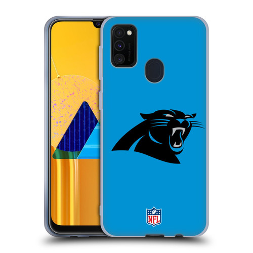 NFL Carolina Panthers Logo Plain Soft Gel Case for Samsung Galaxy M30s (2019)/M21 (2020)