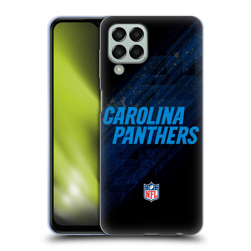 NFL Carolina Panthers Logo Blur Soft Gel Case for Samsung Galaxy M33 (2022)