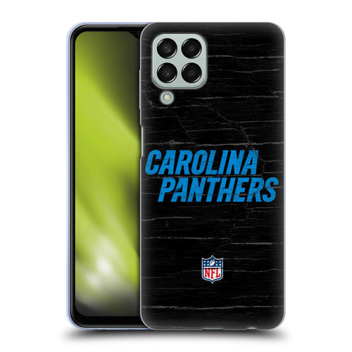 NFL Carolina Panthers Logo Distressed Look Soft Gel Case for Samsung Galaxy M33 (2022)