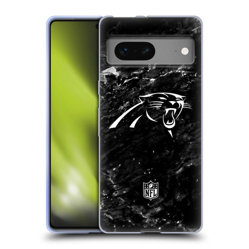 NFL Carolina Panthers Artwork Marble Soft Gel Case for Google Pixel 7