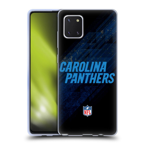 NFL Carolina Panthers Logo Blur Soft Gel Case for Samsung Galaxy Note10 Lite