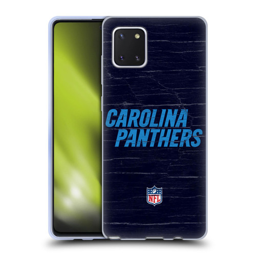 NFL Carolina Panthers Logo Distressed Look Soft Gel Case for Samsung Galaxy Note10 Lite