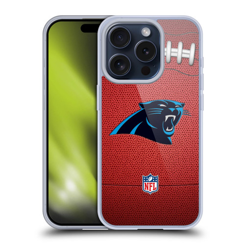 NFL Carolina Panthers Graphics Football Soft Gel Case for Apple iPhone 15 Pro