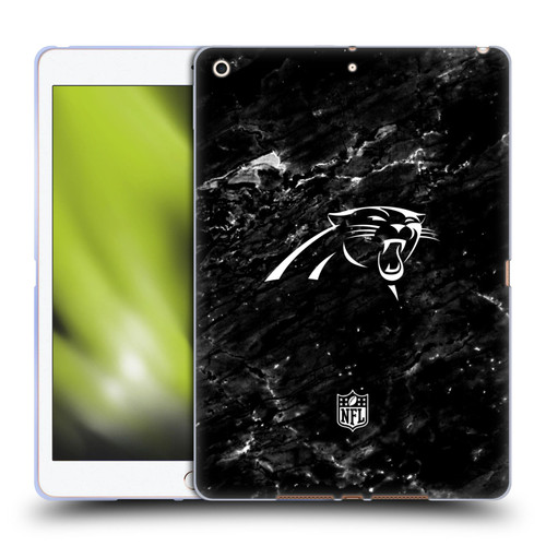 NFL Carolina Panthers Artwork Marble Soft Gel Case for Apple iPad 10.2 2019/2020/2021