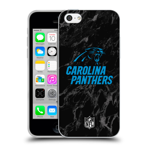 NFL Carolina Panthers Graphics Coloured Marble Soft Gel Case for Apple iPhone 5c