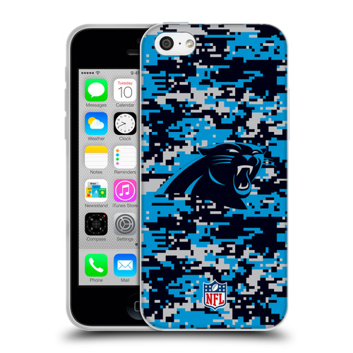 NFL Carolina Panthers Graphics Digital Camouflage Soft Gel Case for Apple iPhone 5c