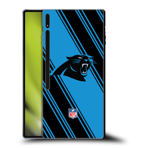 NFL Carolina Panthers Artwork Stripes Soft Gel Case for Samsung Galaxy Tab S8 Ultra