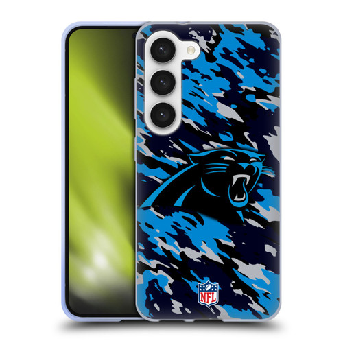 NFL Carolina Panthers Logo Camou Soft Gel Case for Samsung Galaxy S23 5G