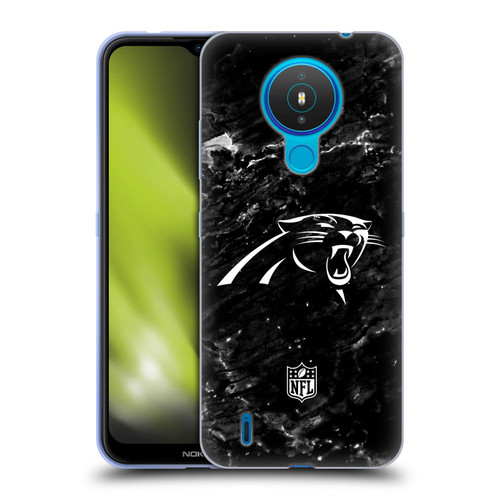 NFL Carolina Panthers Artwork Marble Soft Gel Case for Nokia 1.4