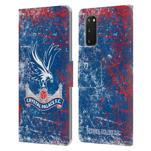 Crystal Palace FC Crest Distressed Leather Book Wallet Case Cover For Samsung Galaxy S20 / S20 5G