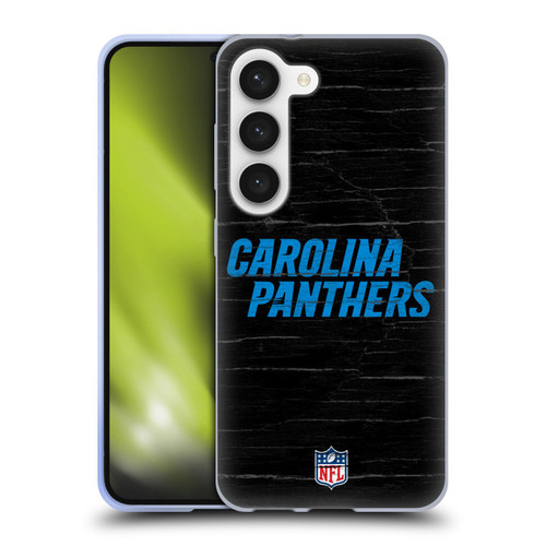 NFL Carolina Panthers Logo Distressed Look Soft Gel Case for Samsung Galaxy S23 5G