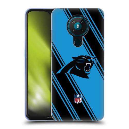NFL Carolina Panthers Artwork Stripes Soft Gel Case for Nokia 5.3