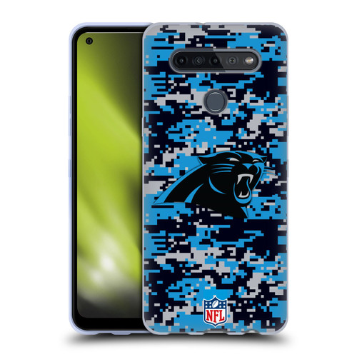 NFL Carolina Panthers Graphics Digital Camouflage Soft Gel Case for LG K51S