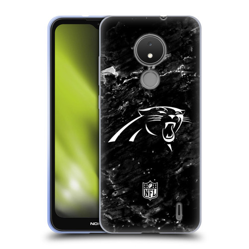 NFL Carolina Panthers Artwork Marble Soft Gel Case for Nokia C21