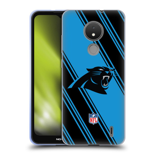 NFL Carolina Panthers Artwork Stripes Soft Gel Case for Nokia C21