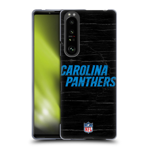 NFL Carolina Panthers Logo Distressed Look Soft Gel Case for Sony Xperia 1 III