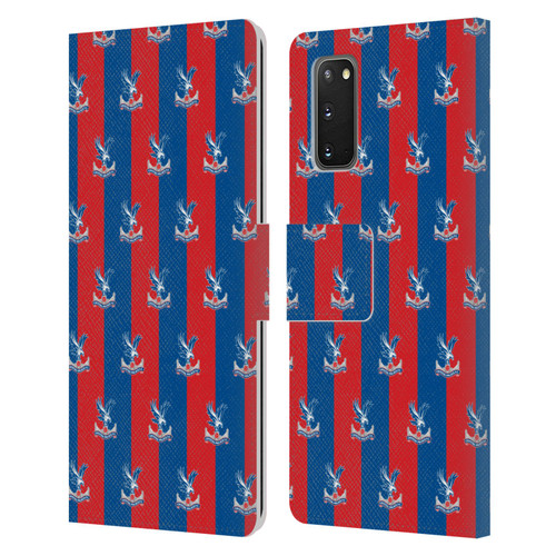 Crystal Palace FC Crest Pattern Leather Book Wallet Case Cover For Samsung Galaxy S20 / S20 5G