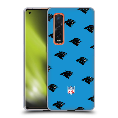 NFL Carolina Panthers Artwork Patterns Soft Gel Case for OPPO Find X2 Pro 5G