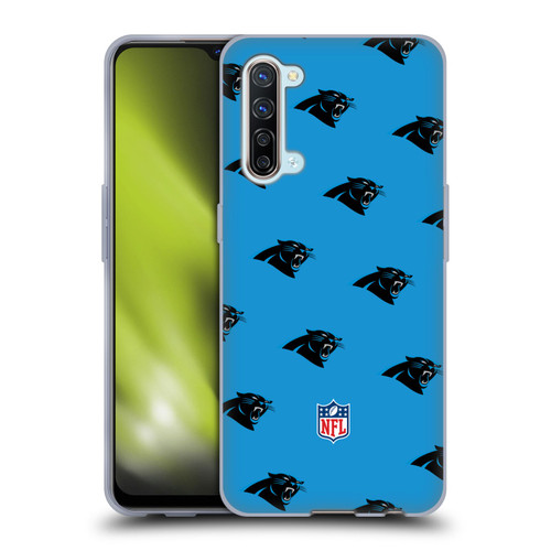 NFL Carolina Panthers Artwork Patterns Soft Gel Case for OPPO Find X2 Lite 5G