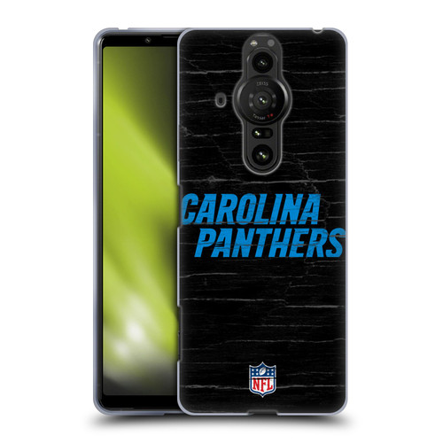 NFL Carolina Panthers Logo Distressed Look Soft Gel Case for Sony Xperia Pro-I