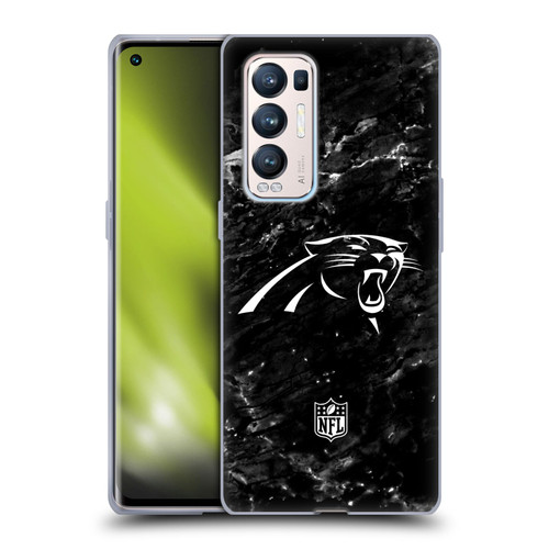 NFL Carolina Panthers Artwork Marble Soft Gel Case for OPPO Find X3 Neo / Reno5 Pro+ 5G