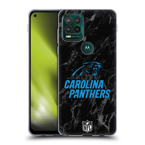 NFL Carolina Panthers Graphics Coloured Marble Soft Gel Case for Motorola Moto G Stylus 5G 2021