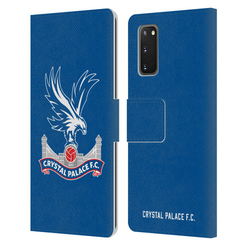 Crystal Palace FC Crest Plain Leather Book Wallet Case Cover For Samsung Galaxy S20 / S20 5G