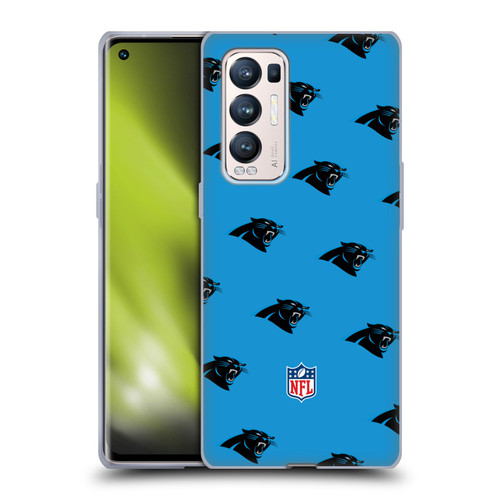 NFL Carolina Panthers Artwork Patterns Soft Gel Case for OPPO Find X3 Neo / Reno5 Pro+ 5G