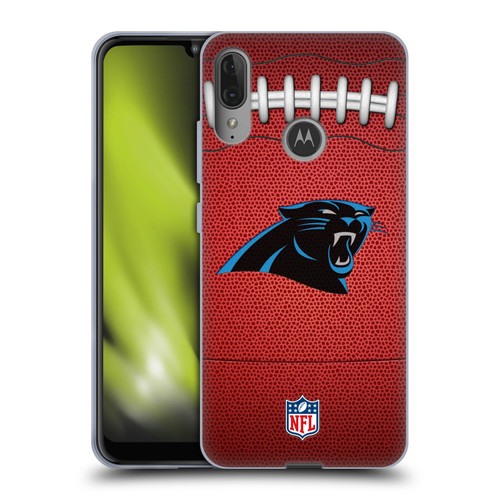 NFL Carolina Panthers Graphics Football Soft Gel Case for Motorola Moto E6 Plus