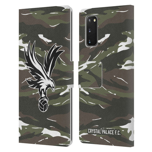 Crystal Palace FC Crest Woodland Camouflage Leather Book Wallet Case Cover For Samsung Galaxy S20 / S20 5G