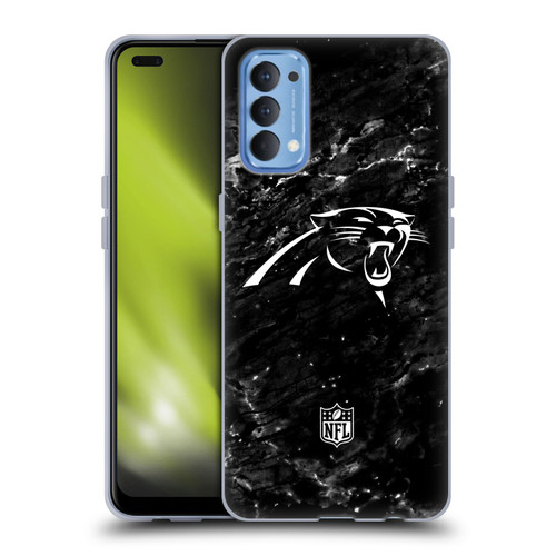 NFL Carolina Panthers Artwork Marble Soft Gel Case for OPPO Reno 4 5G