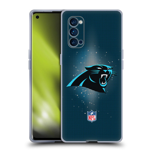NFL Carolina Panthers Artwork LED Soft Gel Case for OPPO Reno 4 Pro 5G