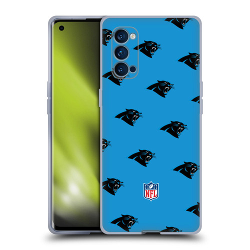 NFL Carolina Panthers Artwork Patterns Soft Gel Case for OPPO Reno 4 Pro 5G