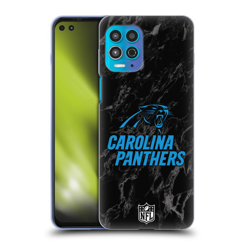 NFL Carolina Panthers Graphics Coloured Marble Soft Gel Case for Motorola Moto G100