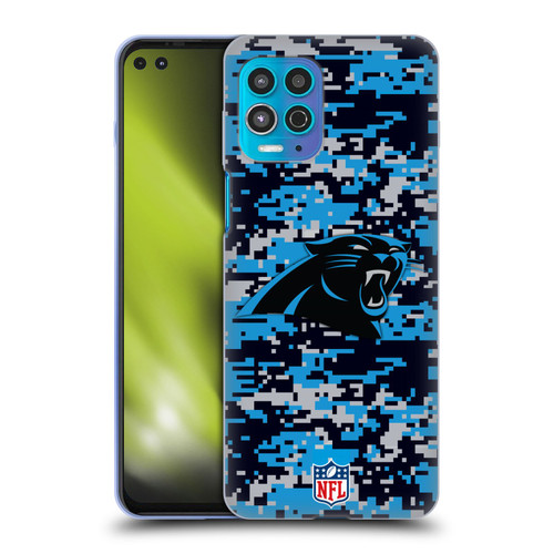 NFL Carolina Panthers Graphics Digital Camouflage Soft Gel Case for Motorola Moto G100