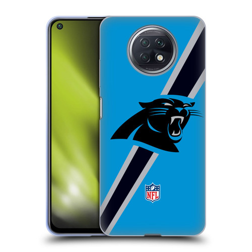 NFL Carolina Panthers Logo Stripes Soft Gel Case for Xiaomi Redmi Note 9T 5G