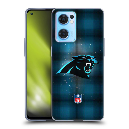 NFL Carolina Panthers Artwork LED Soft Gel Case for OPPO Reno7 5G / Find X5 Lite