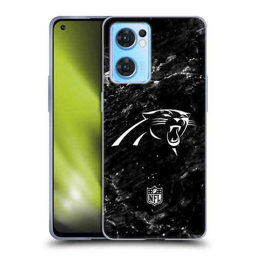NFL Carolina Panthers Artwork Marble Soft Gel Case for OPPO Reno7 5G / Find X5 Lite