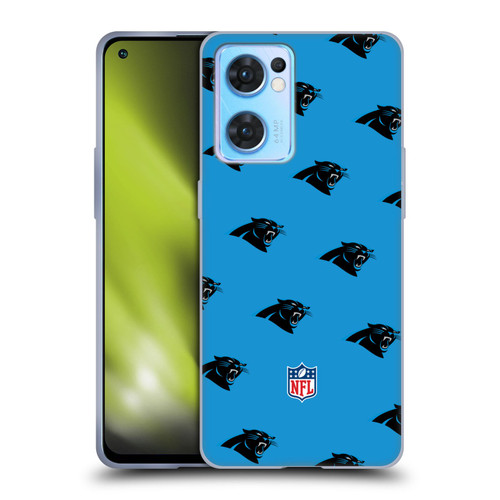 NFL Carolina Panthers Artwork Patterns Soft Gel Case for OPPO Reno7 5G / Find X5 Lite