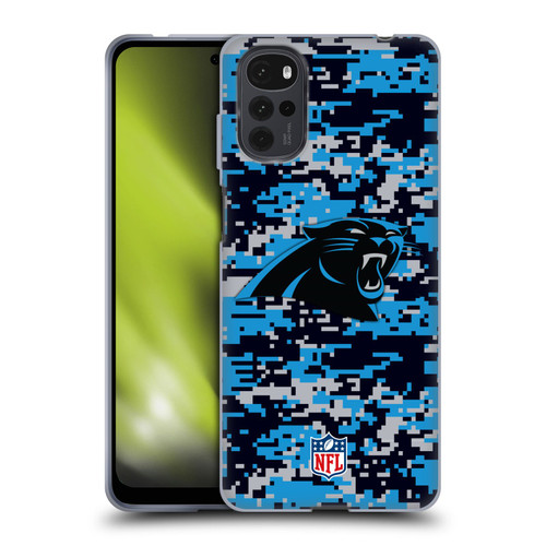 NFL Carolina Panthers Graphics Digital Camouflage Soft Gel Case for Motorola Moto G22