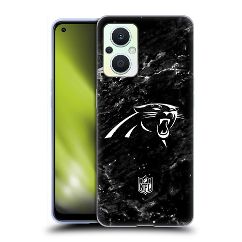 NFL Carolina Panthers Artwork Marble Soft Gel Case for OPPO Reno8 Lite