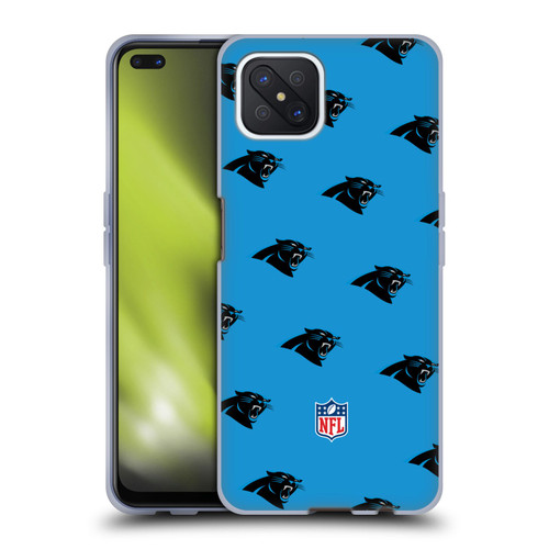 NFL Carolina Panthers Artwork Patterns Soft Gel Case for OPPO Reno4 Z 5G