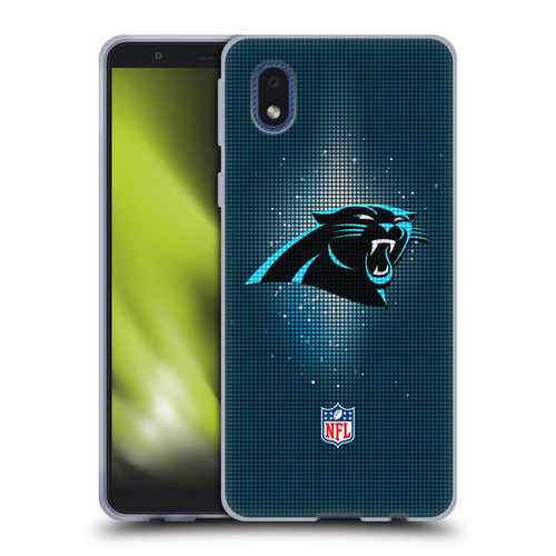 NFL Carolina Panthers Artwork LED Soft Gel Case for Samsung Galaxy A01 Core (2020)