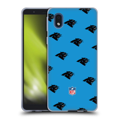 NFL Carolina Panthers Artwork Patterns Soft Gel Case for Samsung Galaxy A01 Core (2020)