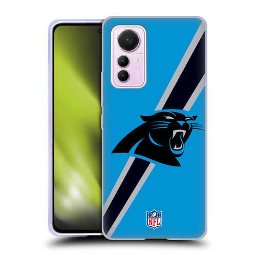 NFL Carolina Panthers Logo Stripes Soft Gel Case for Xiaomi 12 Lite