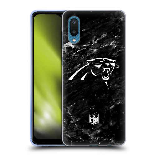 NFL Carolina Panthers Artwork Marble Soft Gel Case for Samsung Galaxy A02/M02 (2021)
